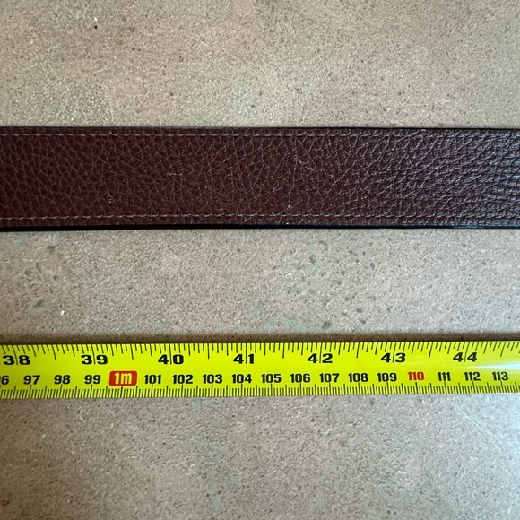 Reversible Polo Ralph Lauren belt - brown snake skin/flat black, silver buckle - Picture 5 of 7